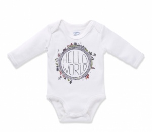 Nyani Kids - geschlechtsneutrale Mädchenkleidung - A161001-01-body-LS-HELLO-WORLD-II-offwhite_0