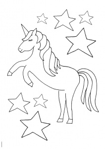 Vorschau Einhorn Party Kindergeburtstag Malzettel