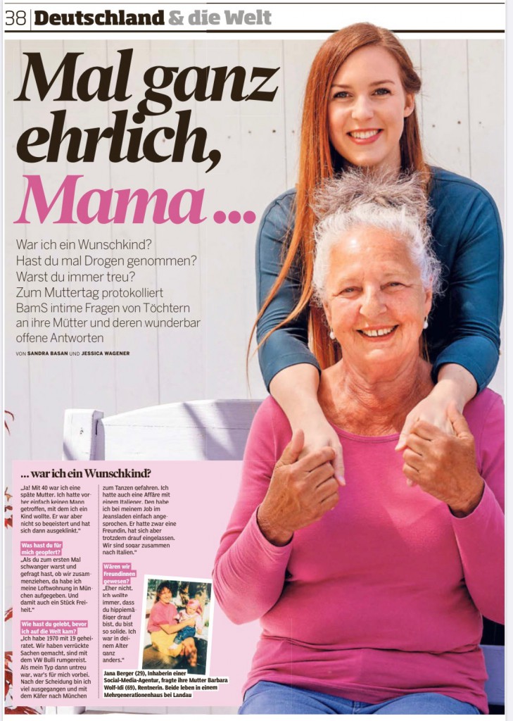 Bild am Sonntag BamS Muttertag Presse Mamablog München Jananibe 2